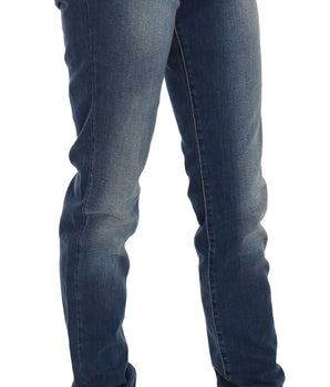 Vaqueros ajustados con cintura media en azul vintage Svelte de Fiorucci