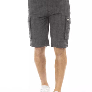 Baldinini Trend Black Cotton Men Short