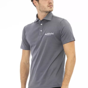 Baldinini Trend Gray Cotton Men Polo Shirt