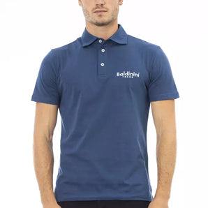 Baldinini Trend Blue Cotton Men Polo