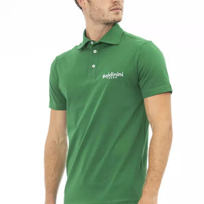 Baldinini Trend Green Cotton Men Polo