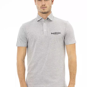 Baldinini Trend Gray Cotton Men Polo