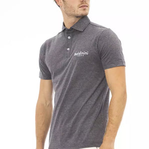 Baldinini Trend Gray Cotton Men Polo