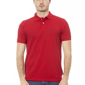 Baldinini Trend Red Cotton Men Polo