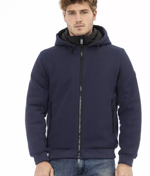 Baldinini Trend Blue Polyester Men Jacket