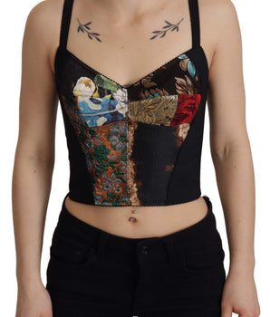 Dolce &amp; Gabbana Blusa elegante con corsé floral