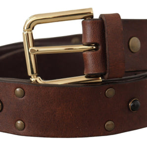 Dolce & Gabbana Elegant Leather Belt with Metal Buckle