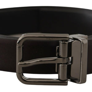 Dolce & Gabbana Elegant Dark Brown Leather Belt