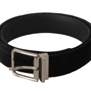 Dolce &amp; Gabbana Sophisticated Velvet Leather Belt