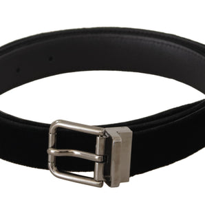 Dolce &amp; Gabbana Elegant Velvet Designer Belt