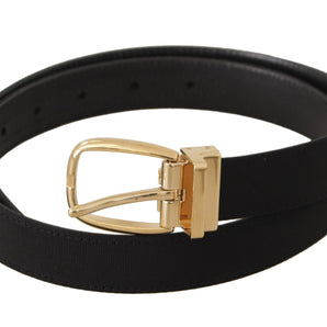 Dolce & Gabbana Elegant Black Leather Belt