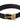 Dolce &amp; Gabbana Black Canvas Leather Gold Metal Buckle Belt