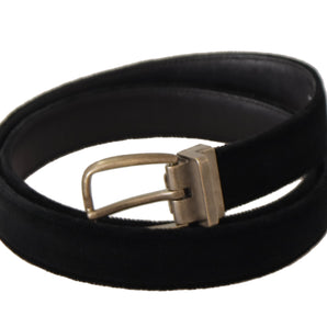 Dolce &amp; Gabbana Elegant Black Leather Designer Belt