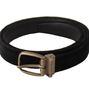 Dolce &amp; Gabbana Elegant Black Leather Designer Belt