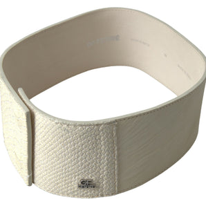 GF Ferre Chic Off White Snap Button Fashion Belt