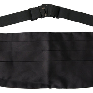 Dolce &amp; Gabbana Elegant Black Silk Cummerbund