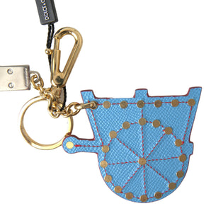 Dolce &amp; Gabbana Elegant Multicolor Keychain with Gold Accents