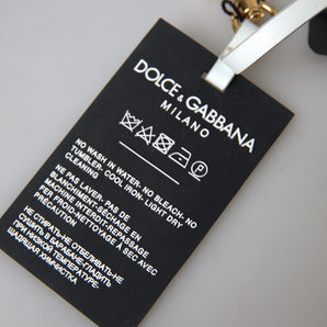 Dolce &amp; Gabbana Chic Black and Gold Designer Keychain