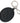 Dolce &amp; Gabbana Black Rubber DG Logo Silver Brass Metal Keychain