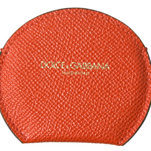 Dolce &amp; Gabbana Elegante soporte para espejo de piel de becerro naranja