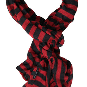 Dolce & Gabbana Elegant Striped Acrylic Wool Silk Scarf