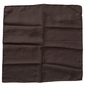 Dolce &amp; Gabbana Elegant Silk Men's Square Scarf in Rich Brown