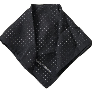 Dolce & Gabbana Elegant Silk Black Men's Square Scarf