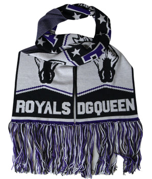 Dolce &amp; Gabbana Multicolor Wool DG Queen Wrap Fringe Scarf