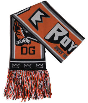 Dolce & Gabbana Multicolor Wool DG Royals Wrap Fringe Scarf