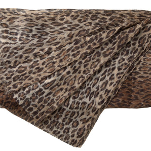 Dolce &amp; Gabbana Elegant Silk Neck Wrap Scarf in Luxurious Brown