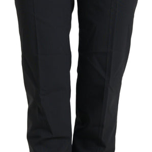 Dolce &amp; Gabbana Elegant High-Waist Tapered Wool Pants