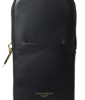 Dolce &amp; Gabbana Elegant Leather Wristlet Clutch