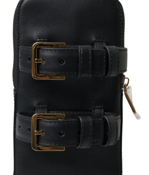 Dolce &amp; Gabbana Elegant Leather Wristlet Clutch