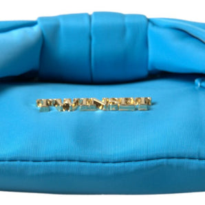 Twinset Elegant Silk Clutch with Bow Accent