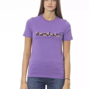 Baldinini Trend Purple Cotton Women T-Shirt