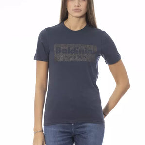 Baldinini Trend Blue Cotton Women T-Shirt