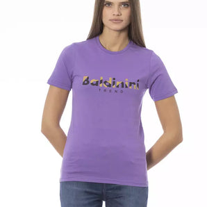 Baldinini Trend Purple Cotton Women T-Shirt