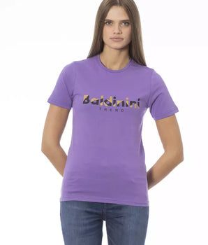 Baldinini Trend Purple Cotton Women T-Shirt