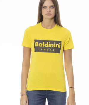 Baldinini Trend Yellow Cotton Women T-Shirt
