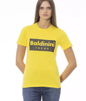 Baldinini Trend Yellow Cotton Women T-Shirt