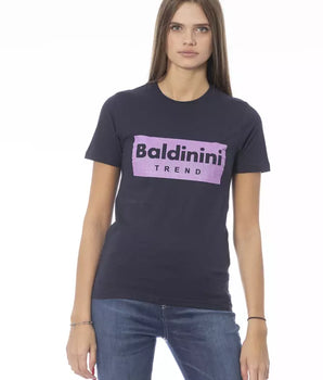 Baldinini Trend Blue Cotton Women T-Shirt