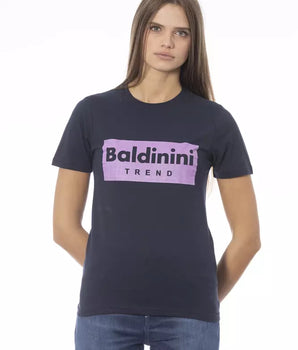 Baldinini Trend Blue Cotton Women T-Shirt