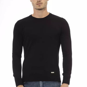 Baldinini Trend Black Wool Men Sweater