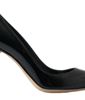 Dolce & Gabbana Black Patent Leather High Heels Pumps Shoes