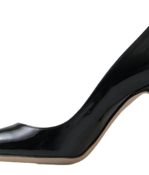 Dolce & Gabbana Black Patent Leather High Heels Pumps Shoes