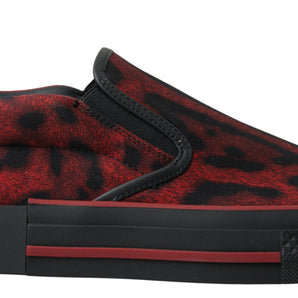 Dolce &amp; Gabbana Chic Leopard Print Loafers Sneakers