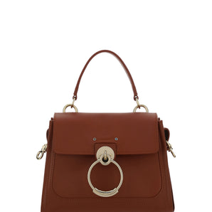 Chloé Elegante bolso de hombro de piel de becerro marrón sepia