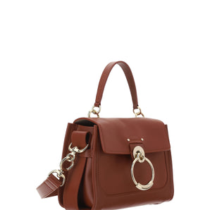 Chloé Elegante bolso de hombro de piel de becerro marrón sepia