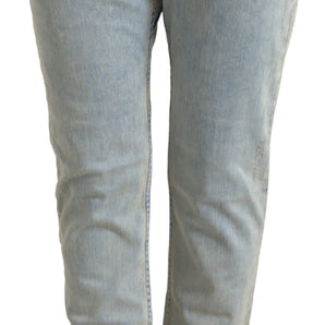 Dolce &amp; Gabbana Chic Mid Waist Skinny Jeans in Blue