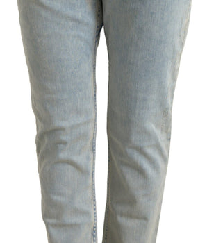 Dolce &amp; Gabbana Vaqueros pitillo elegantes de cintura media en azul